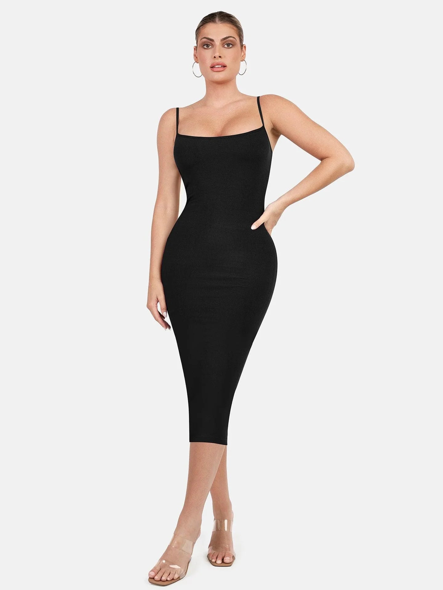 FitGlam® Mid-Dress with built-in shapewear