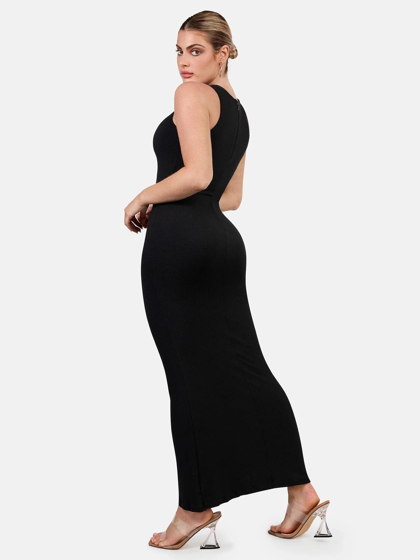 FitGlam® Maxi-Dress with built-in shapewear, wide straps
